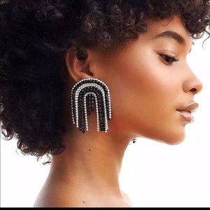 ✨Crystal rhinestone drop chain tassel earrings✨